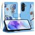 Husa tip carte pentru  Samsung Galaxy A55, functie stand si port carduri, roz