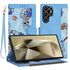Husa tip carte pentru  Samsung Galaxy S24 Ultra, functie stand si port carduri, roz