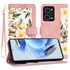 Husa tip carte pentru  Xiaomi Redmi Note 12 Pro, functie stand si port carduri, roz