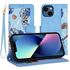 Husa tip carte pentru  iPhone 13, functie stand si port carduri, roz