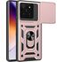 Husa pentru  Xiaomi 14T Ring Armor Kickstand Tough Rugged Cover cu protectie camera, albastru