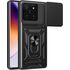 Husa pentru  Xiaomi 14T Ring Armor Kickstand Tough Rugged Cover cu protectie camera, albastru