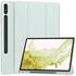 Husa pentru Samsung Galaxy Tab S7 Plus, S7 FE  Soft Shell cu functie wake-up/sleep si compartiment pentru stylus, tip stand - albastru deschis