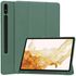 Husa pentru Samsung Galaxy Tab S7 Plus, S7 FE  Soft Shell cu functie wake-up/sleep si compartiment pentru stylus, tip stand - albastru deschis