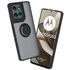 Husa de protectie pentru  Motorola Edge 50 premium cu inel stand rotativ, suport magnetic si bumper anti-alunecare - negru