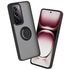 Husa de protectie pentru  Oppo Reno 12 Pro premium cu inel stand rotativ, suport magnetic si bumper anti-alunecare - negru
