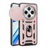 Husa pentru  Xiaomi Redmi 14C Ring Armor Kickstand Tough Rugged Cover cu protectie camera, roz