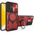 Husa pentru  Motorola Moto G55 cu protecție pentru cameră și suport magnetic integrat Ring Shockproof, rosu
