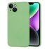 Husa pentru  iPhone 14 Liquid Silicone cu MagSafe, subțire, captusita cu microfibra, anti amprentă, protectie cameră foto, verde