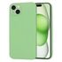 Husa pentru  iPhone 15 Plus Liquid Silicone cu MagSafe, subțire, captusita cu microfibra, anti amprentă, protectie cameră foto, verde deschis
