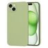 Husa pentru  iPhone 15 Plus Liquid Silicone cu MagSafe, subțire, captusita cu microfibra, anti amprentă, protectie cameră foto, verde deschis
