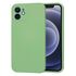 Husa pentru iPhone 12 Liquid Silicone cu MagSafe, subțire, captusita cu microfibra, anti amprentă, protectie cameră foto, verde