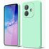 Husa pentru  Oppo A40 Liquid Silicone, subțire, captusita cu microfibra, anti amprentă, protectie cameră foto, albastru