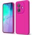 Husa pentru  Oppo A40 Liquid Silicone, subțire, captusita cu microfibra, anti amprentă, protectie cameră foto, albastru
