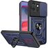 Husa pentru  Motorola Edge 50 Neo Ring Armor Kickstand Tough Rugged Cover cu protectie camera, negru