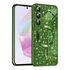 Husa pentru  Samsung Galaxy A35 cu MagSafe Sparkle Glare Detachable Layer, cu protectie lentile - verde deschis