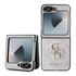 Husa pentru  Samsung Galaxy Z Flip 6 Guess - Leather 4G Triangle Strass - negru