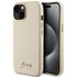 Husa pentru  iPhone 15 Guess - Glitter Fixed - mov deschis