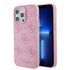 Husa pentru  iPhone 15 Pro Guess - Leather 4G Triangle Strass - mov
