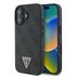 Husa pentru  iPhone 16 Plus Guess - Leather 4G Triangle Strass - negru