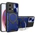 Husa pentru  Motorola Moto G35 cu protecție pentru cameră și suport magnetic integrat Ring Shockproof, roz