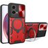 Husa pentru  Motorola Moto G35 cu protecție pentru cameră și suport magnetic integrat Ring Shockproof, roz