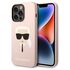 Husa pentru  iPhone 14 Pro  Karl Lagerfeld - Silicone MagSafe - roz deschis