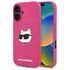 Husa pentru  iPhone 16 Karl Lagerfeld - Silicone MagSafe - fucsia