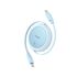 Cablu de date si incarcare Baseus - Data Cable Free2Pull Mini USB Type-C la USB Type-C, Fast Charging 60W, retractabil, 1m - albastru