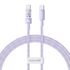 Cablu de date si incarcare Baseus - Data Cable Gem USB Type-C la USB Type-C, Super Fast Charging 100W, 1m - mov