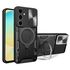 Husa pentru  Samsung Galaxy S24 FE cu protecție pentru cameră și suport magnetic integrat Ring Shockproof, rosu