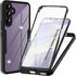 Pachet 360: Husa cu folie integrata pentru  Samsung Galaxy S24 FE Cover360 fata / spate - negru