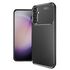 Husa de protectie pentru  Samsung Galaxy S24 FE Auto Focus Slim, Anti-Scratch, cu fibra de carbon si protectie lentile - negru
