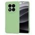 Husa pentru  Xiaomi Redmi Note 14 Pro+ Plus Liquid Silicone, subțire, captusita cu microfibra, anti amprentă, protectie cameră foto, verde deschis
