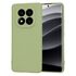 Husa pentru  Xiaomi Redmi Note 14 Pro+ Plus Liquid Silicone, subțire, captusita cu microfibra, anti amprentă, protectie cameră foto, verde deschis