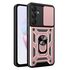 Husa pentru  Samsung Galaxy A36 Ring Armor Kickstand Tough Rugged Cover cu protectie camera, roz