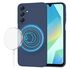 Husa pentru  Samsung Galaxy A16 Liquid Silicone cu MagSafe, subțire, captusita cu microfibra, anti amprentă, protectie cameră foto, negru