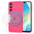 Husa pentru  Samsung Galaxy A16 Liquid Silicone cu MagSafe, subțire, captusita cu microfibra, anti amprentă, protectie cameră foto, negru